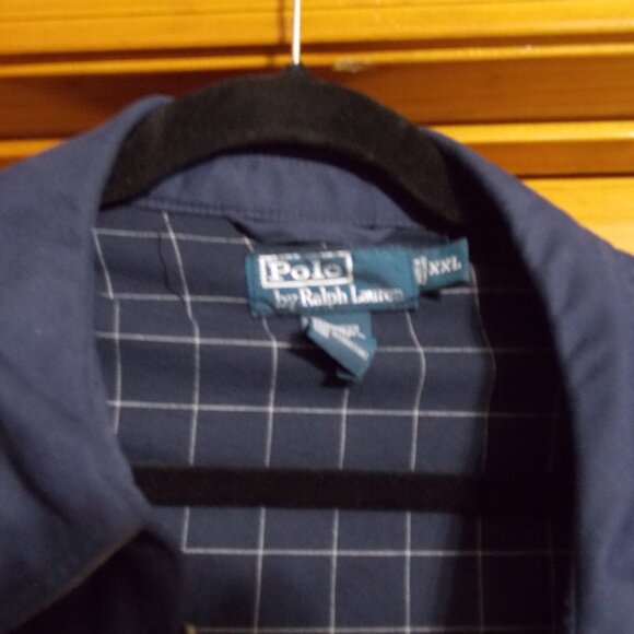 Polo Ralph Lauren Jacket Mens XXL Blue Harrington Plaid Lined Vintage - Picture 11 of 14
